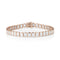 modern rose gold diamond tennis bracelet<br>with north-south rounded rectangle bezel settings <span class='visuallyhidden'>Text, phone 323-404-2959 for shopping assistance.</span>